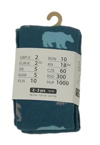 Nové - Petrolejové punčocháče s medvědy Pep&Co