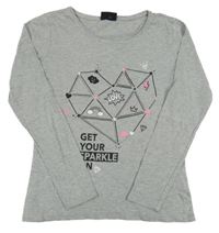 Šedé triko se srdcem Page one young