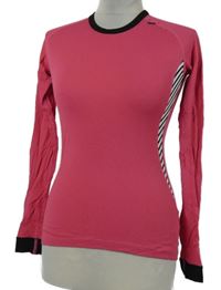 Růžovo-pruhované funkční spodní triko 