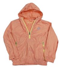Lososová šusťáková nepromokavá větrovka s kapucí Pocopiano