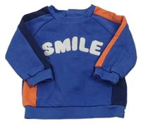 Modro-korálová mikina s nápisem M&S