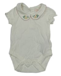 Smetanové body s kytičkami a límečkem Disney