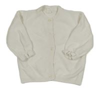 Bílý propínací svetr 