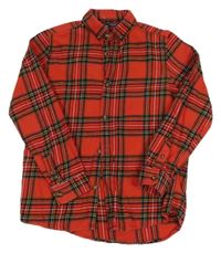 Červeno-zeleno-černo-bílá kostkovaná košile Next