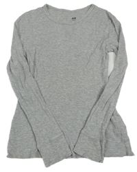 Šedé žebrované triko H&M