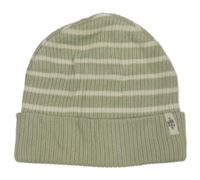 Světlekhaki-bílá pruhovaná čepice H&M