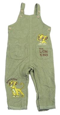 Khaki manšestrové laclové kalhoty se Simbou Disney
