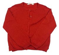 Červený třpytivý propínací svetr H&M