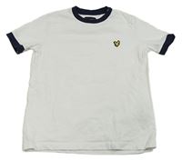 Bílo-tmavomodré tričko s orlem Lyle&Scott