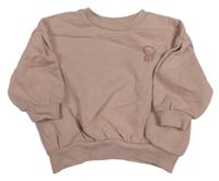 Světlerůžová oversize mikina s kytičkami George