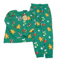 Nové - Zelené pyžamo s vánočním motivem Sillysanta