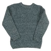 Tmavomodro-bílý vzorovaný svetr Primark