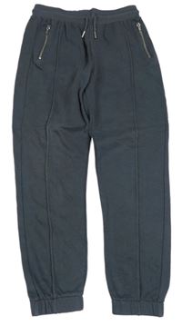 Tmavošedé tepláky s puky F&F