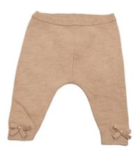 Starorůžové pletené kalhoty s mašličkami Next 