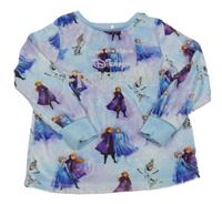 Modro-růžová vzorovaná plyšová mikina s Frozen George