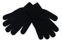 Nové - Černé pletené prstové rukavice