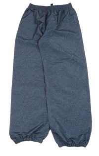 Tmavomodré šusťákové nepromokavé kalhoty s reflexními pruhy Tchibo 