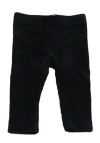 Černé žebrované sametové legíny Bluezoo