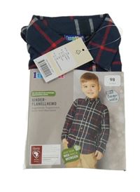 Nové - Tmavomodro-barevná kostkovaná košile Lupilu 