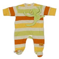 Barevný pruhovaný overal s opičkou 