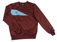 Mahagonovo-světlemodrá sportovní mikina Mitre