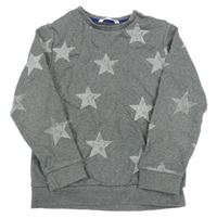Šedá melírovaná mikina s hvězdičkami M&S