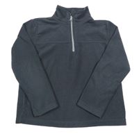 Šedá fleecová mikina s rolákem Alive