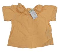 Nové - Oranžová crop halenka s límečkem Primark