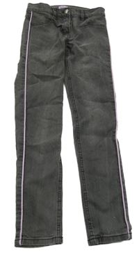 Šedé rifle s lila proužky Alive