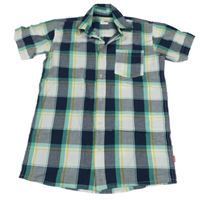 Tmavomodro-zeleno-bílá kostkovaná košile Name it