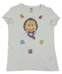 Bílé tričko s Mášou H&M