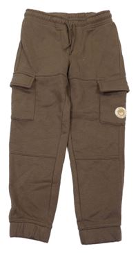 Hnědé cargo cuff tepláky