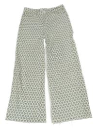 Bílo-petrolejové vzorované culottes rifle Springfield