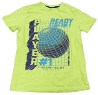 Limetkové tričko s potiskem F&F
