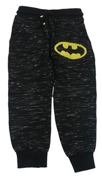 Černé melírované tepláky s Batmanem 