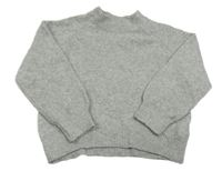 Šedý melírovaný svetrový rolák zn. ZARA