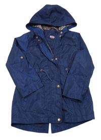 Tmavomodrá šusťáková jarní parka s kapucí F&F