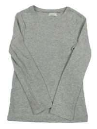 Šedé melírované žebrované triko Next