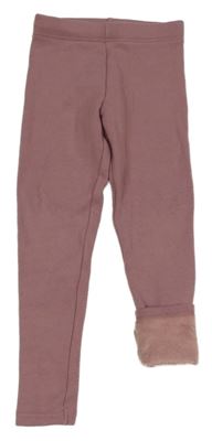 Starorůžové teplákové zateplené legíny PRIMARK