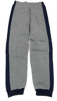 Šedo-tmavomodré melírované teplé tepláky X-MAIL