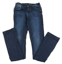 Tmavomodré skinny teplákové rifle hydro