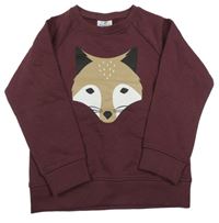 Mahagonová mikina s liškou Topolino