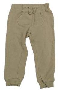 Béžové žebrované tepláky s kapsou C&A