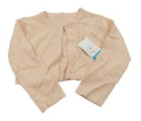 Nové - světlebroskvové pletené propínací bolérko Matalan