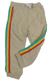 Béžové tepláky s barevnými pruhy Next