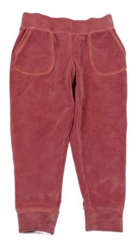 Jahodové plyšové kalhoty F&F