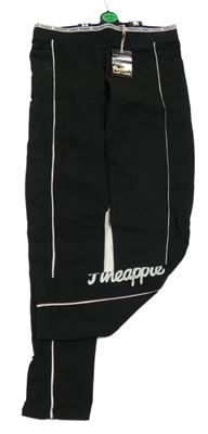 Nové - černé legíny s logy a pruhy Pineapple