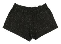 Tmavošedé puntíkaté paper bag kraťasy H&M