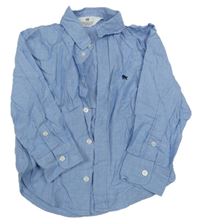 Modrá melírovaná košikle s výšivkou H&M