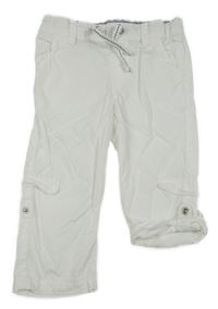 Bílé plátěné rolovací kalhoty H&M